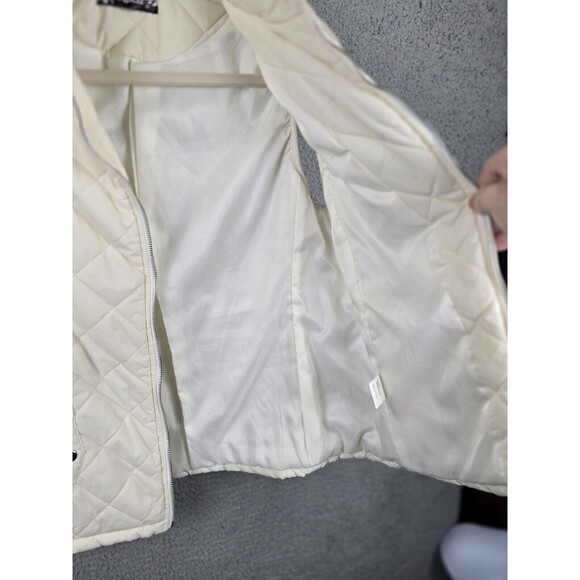 Argstar Jacket Vest Womens S White Quilted Lightweight Puffer Style Zip Pockets - Picture 11 of 16